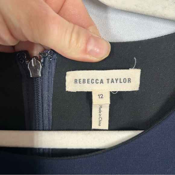 Rebecca Taylor | Navy Blue Dress Knee Length Women’s Size 12 - Picture 7 of 11